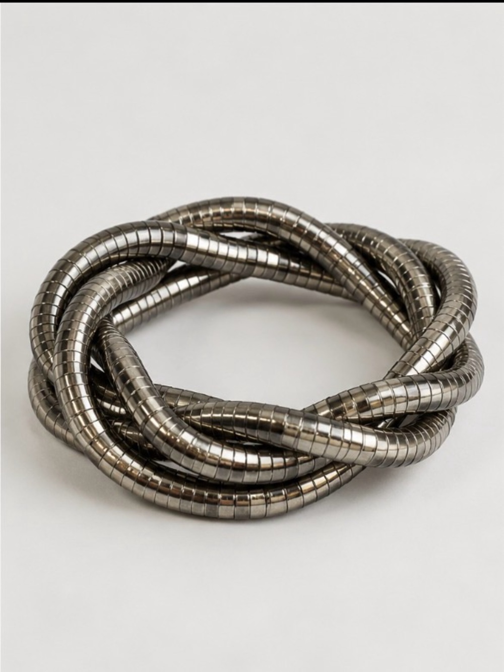 Silver Gunmetal Bendable Snake Bracelet / Necklace / Arm Cuff